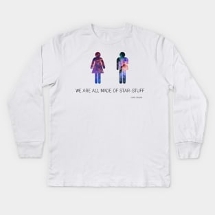 We Are All Made of Starstuff - Science Quote Kids Long Sleeve T-Shirt